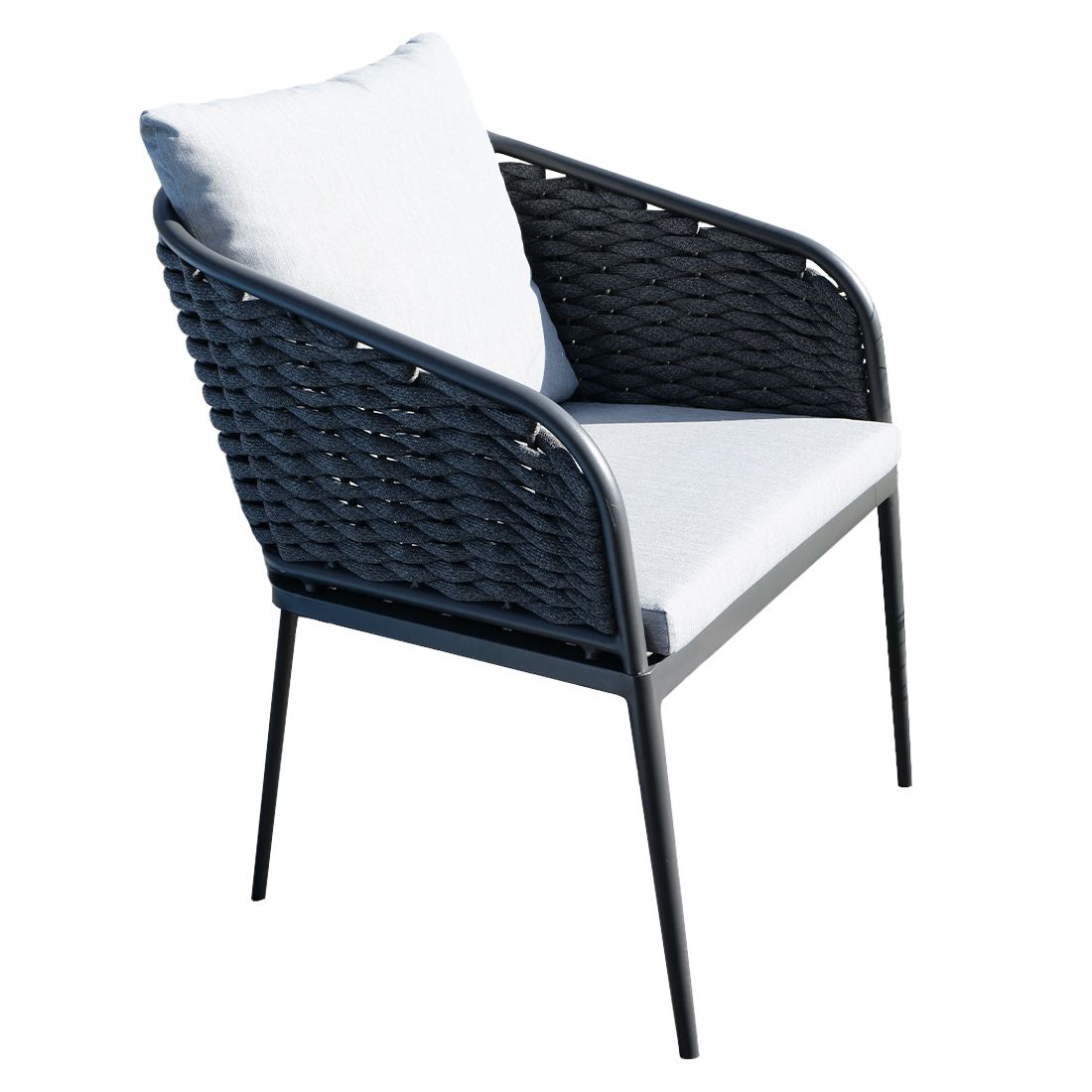 Hagestol Lago aluminium tau 63x56 cm forfra