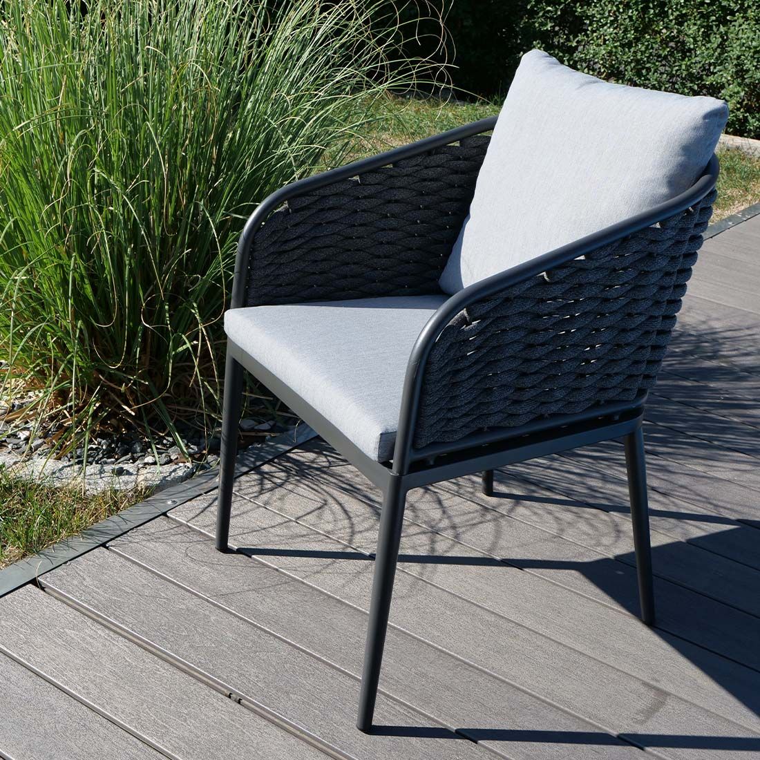 Hagestol Lago aluminium tau 63x56 cm bakside