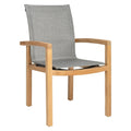 Hagestol Leah teak/textilen 59x65 cm - Stern forfra