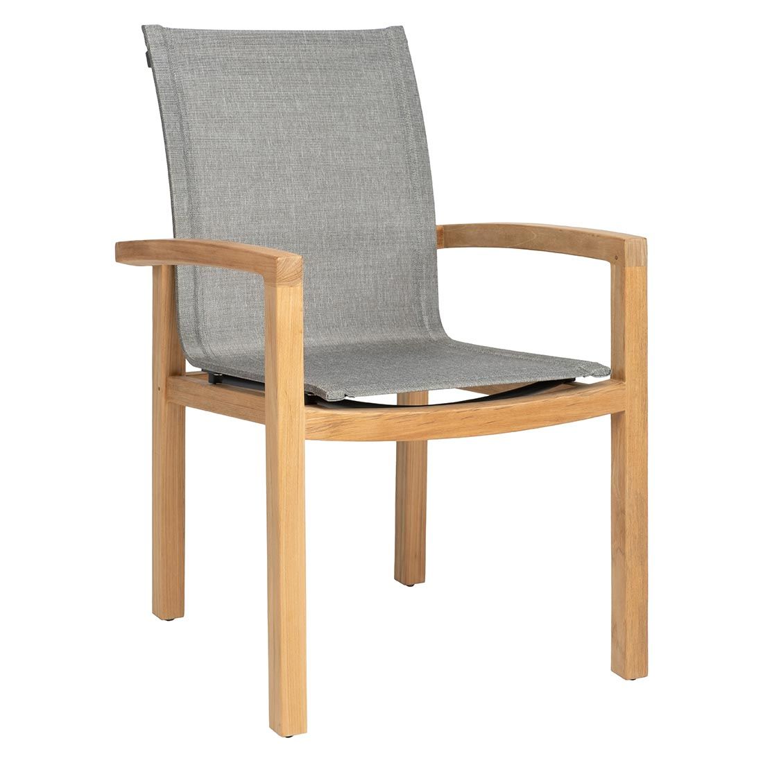 Hagestol Leah teak/textilen 59x65 cm - Stern forfra
