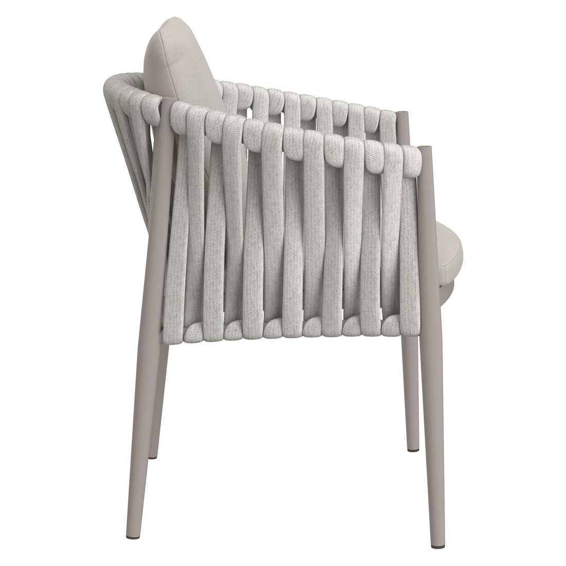 Nærbilde av puter til Hagestol Lena aluminium/tau med puter 63x62 cm