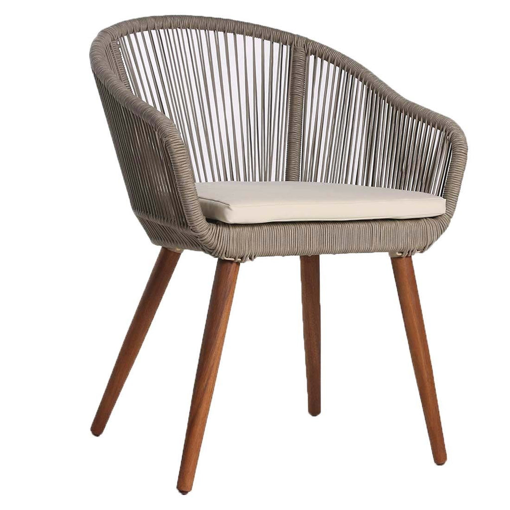 Hagestol Lille akasie med sittepute 65x61 cm - OUTLIV forfra