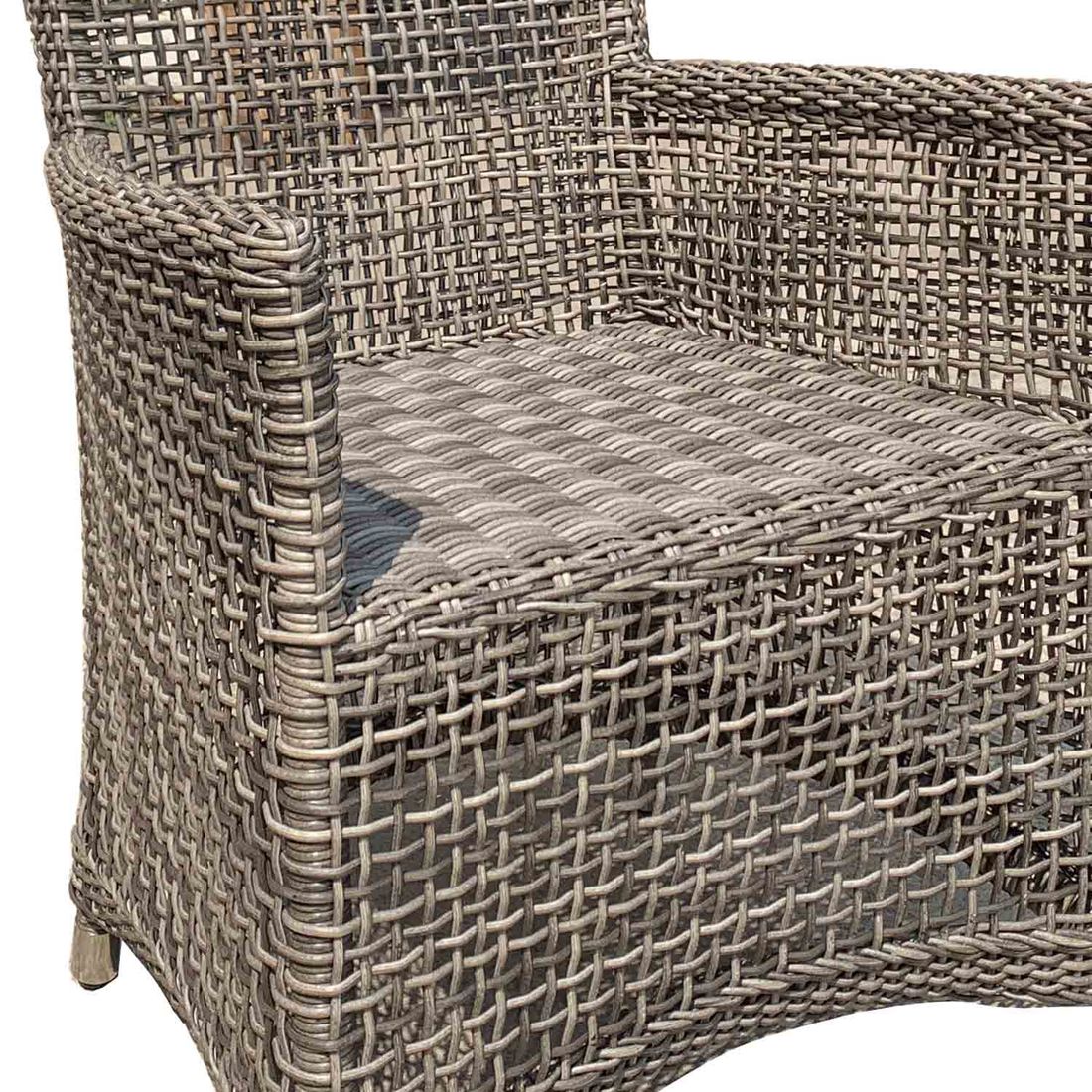 Montert Hagestol Loft polyrotting aluminium 58x62 cm - Zebra på terrasse