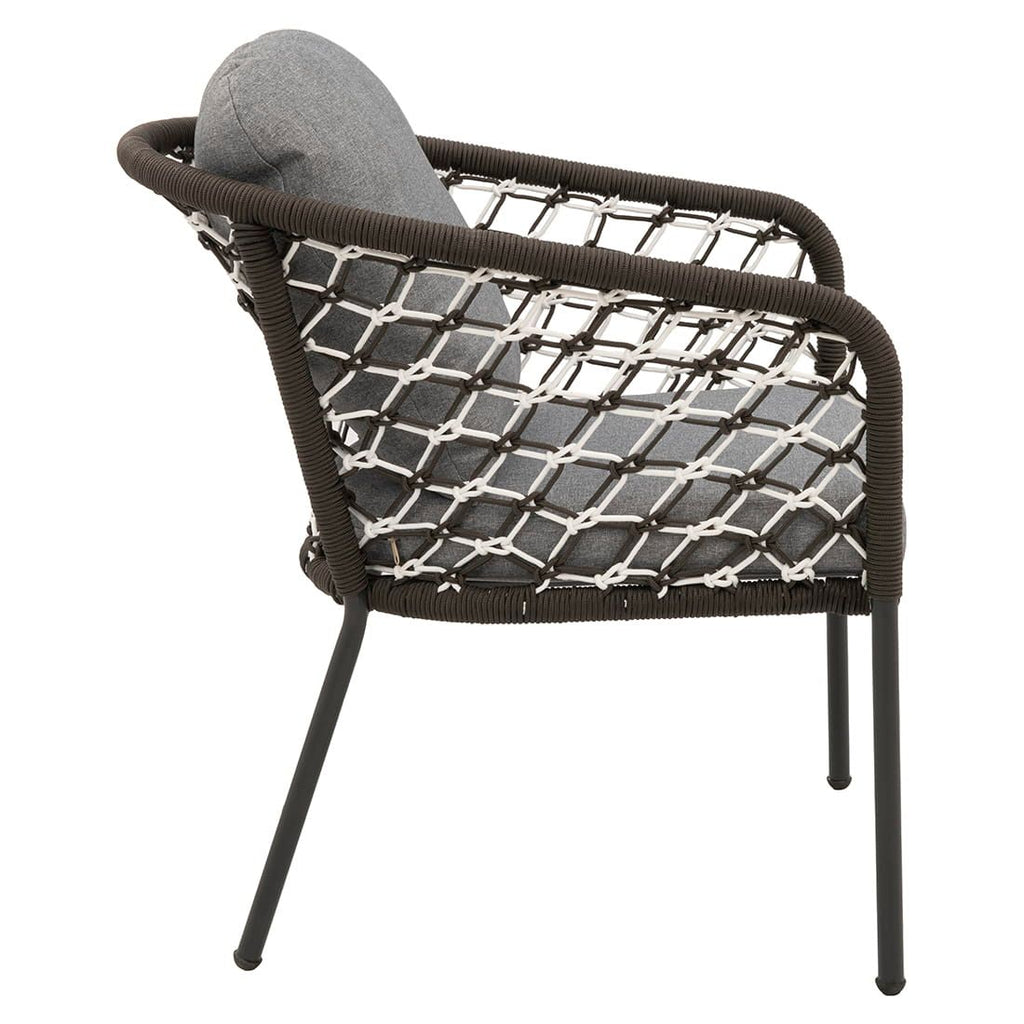 Detalj av Hagestol Mali aluminium med puter 62x75 cm - OUTLIV rope-flettverk