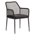 Hagestol Malta aluminium med sittepute foran