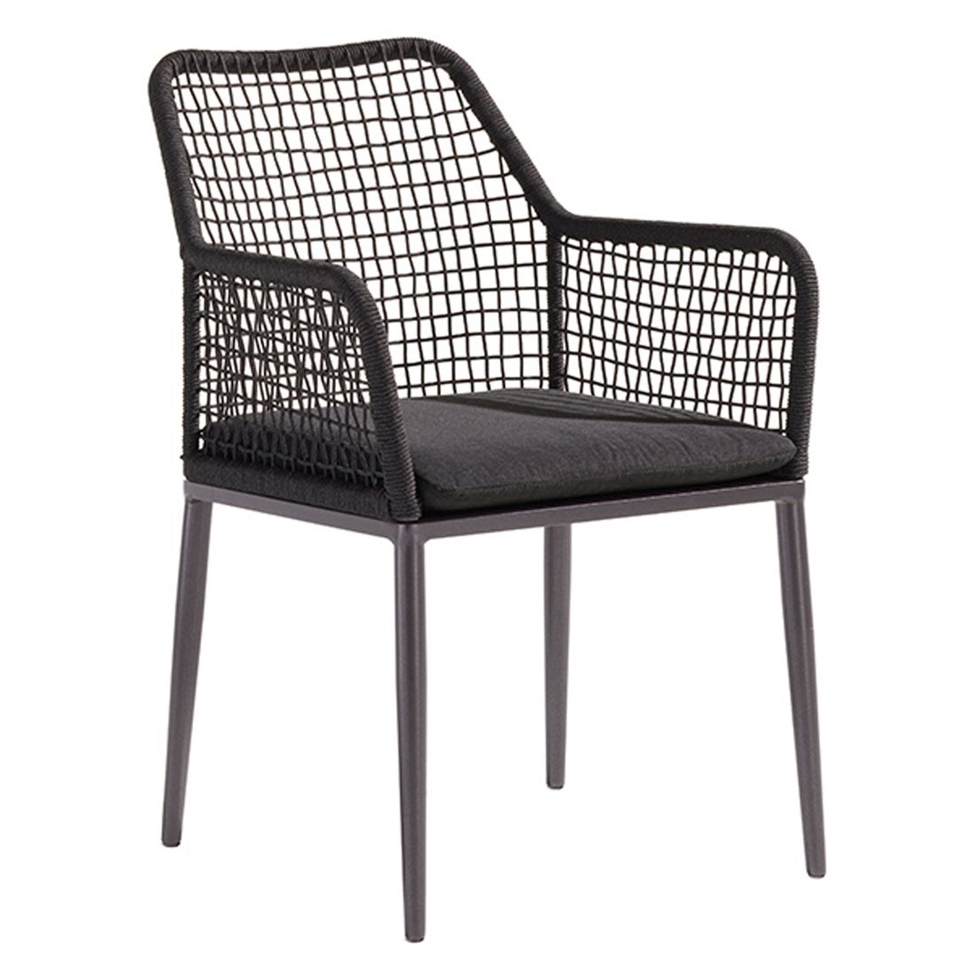Hagestol Malta aluminium med sittepute foran