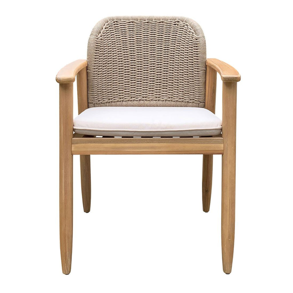 Hagestol Marie akasie med sittepute 60x63 cm forfra