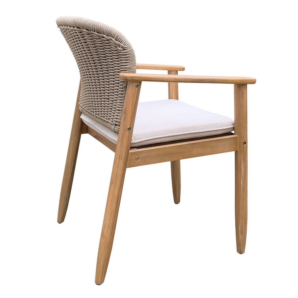 Hagestol Marie akasie med sittepute 60x63 cm bakside