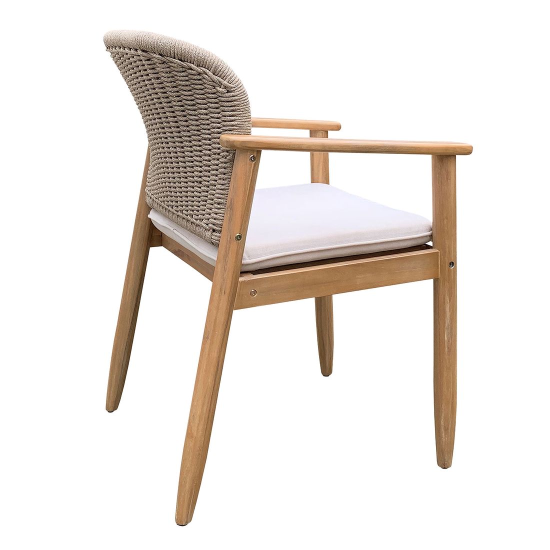 Hagestol Marie akasie med sittepute 60x63 cm bakside
