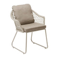 Hagestol med armlener Clara aluminium tau med puter front
