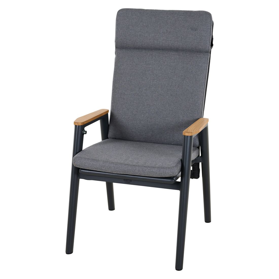 Hagestol med armlener Cortina aluminium regulerbar forfra