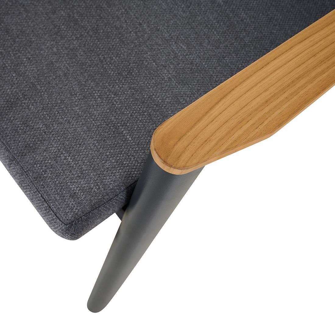 Understell på Hagestol med armlener Cortina aluminium regulerbar