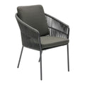 Hagestol med armlener Covo aluminium tau med puter foran