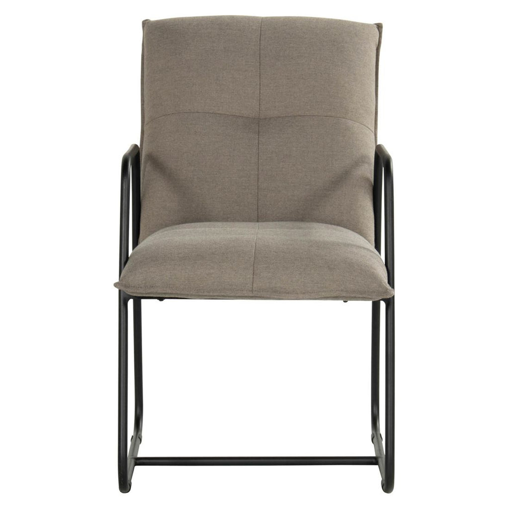 Montert Hagestol med armlener Fontein aluminium/Sunbrella i hage