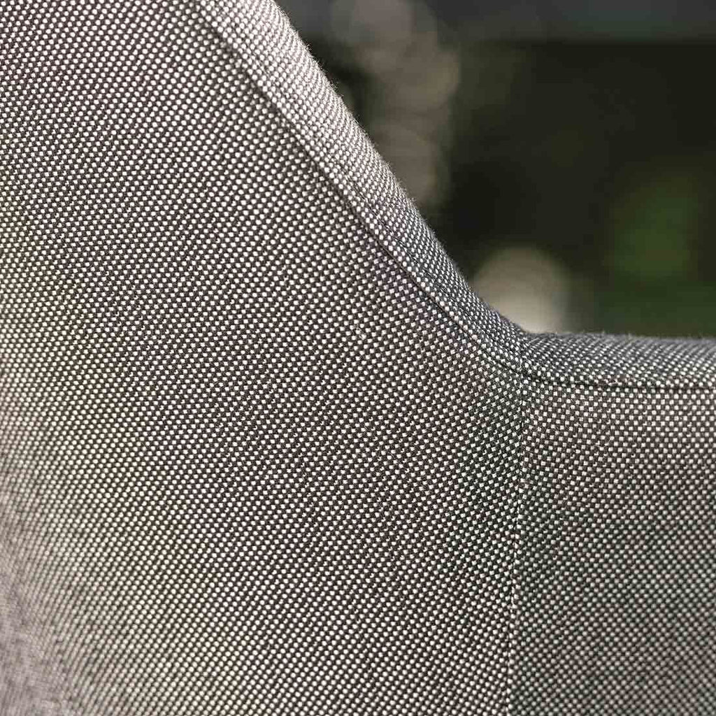 Montert Hagestol med armlener Hector VIP rustfritt stål 63 cm på terrasse