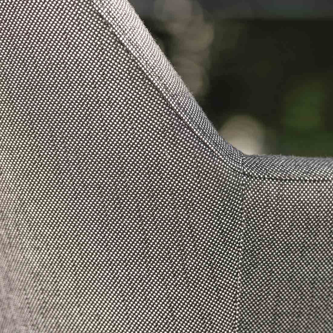 Montert Hagestol med armlener Hector VIP rustfritt stål 63 cm på terrasse