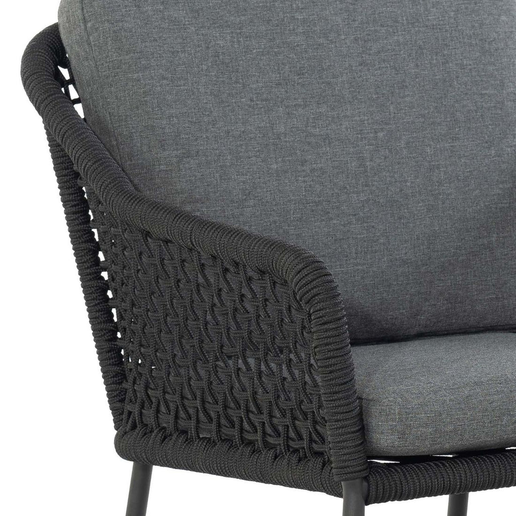 Værbestandig materiale på Hagestol med armlener Knit Dress stål tau