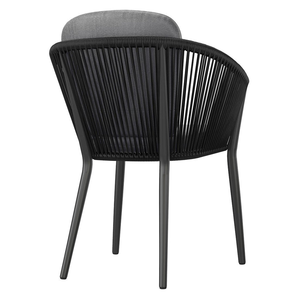 Hagestol med armlener Monet aluminium med puter sideprofil
