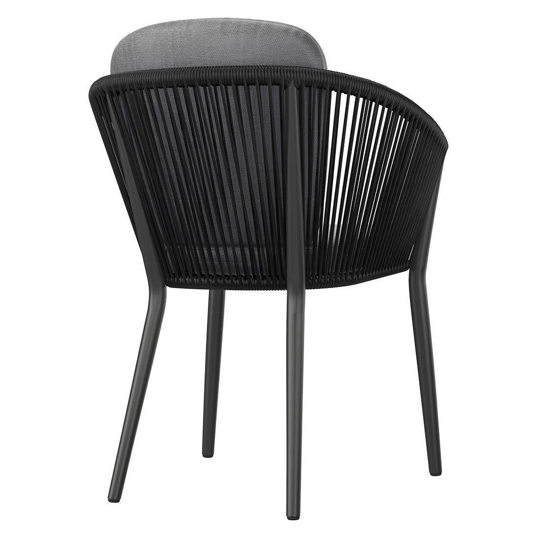 Hagestol med armlener Monet aluminium med puter sideprofil