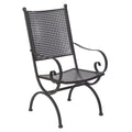 Hagestol med armlener Romeo Elegance smijern sett forfra
