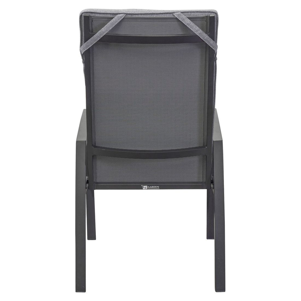 Sideprofil Hagestol med armlener Sondrino aluminium 58x72 cm