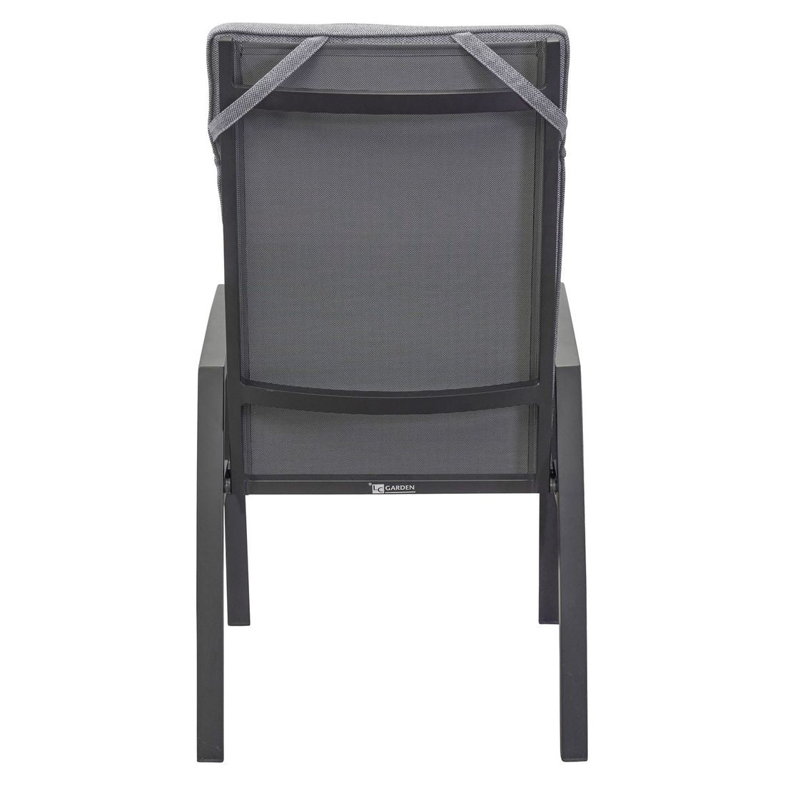 Sideprofil Hagestol med armlener Sondrino aluminium 58x72 cm