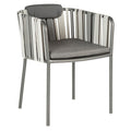 Hagestol med armlener Space aluminium og tau 56x60 cm - Stern forfra
