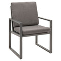 Hagestol med armlener Sydney aluminium med puter 62x67 cm forfra