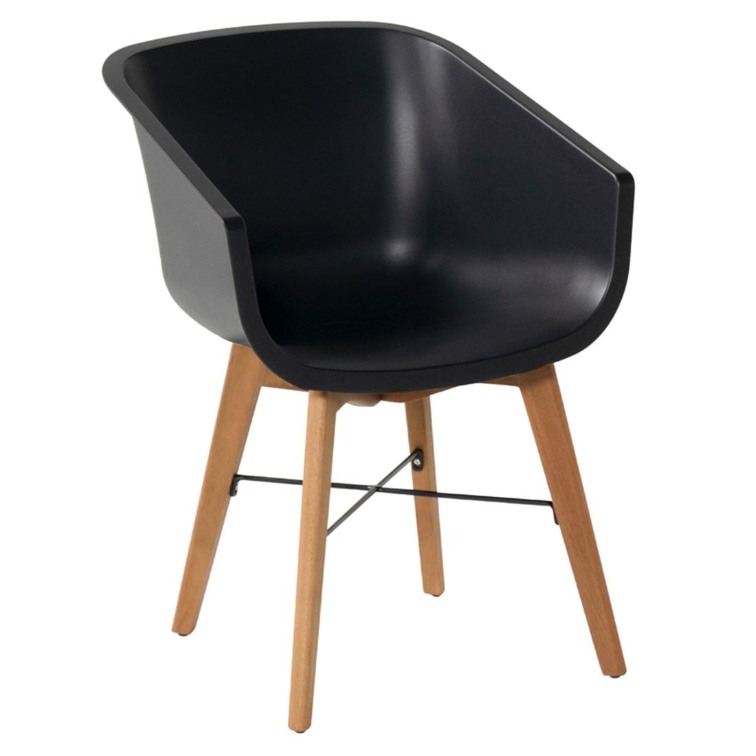 Hagestol med armlener Texel eukalyptus/plast 59x60 cm - Schöner Wohnen forfra