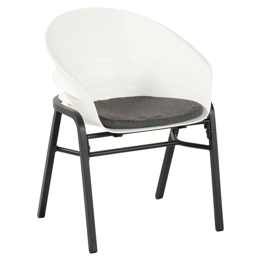 Hagestol med armlener Tubb aluminium/plast høydejusterbar - Hartman bakside