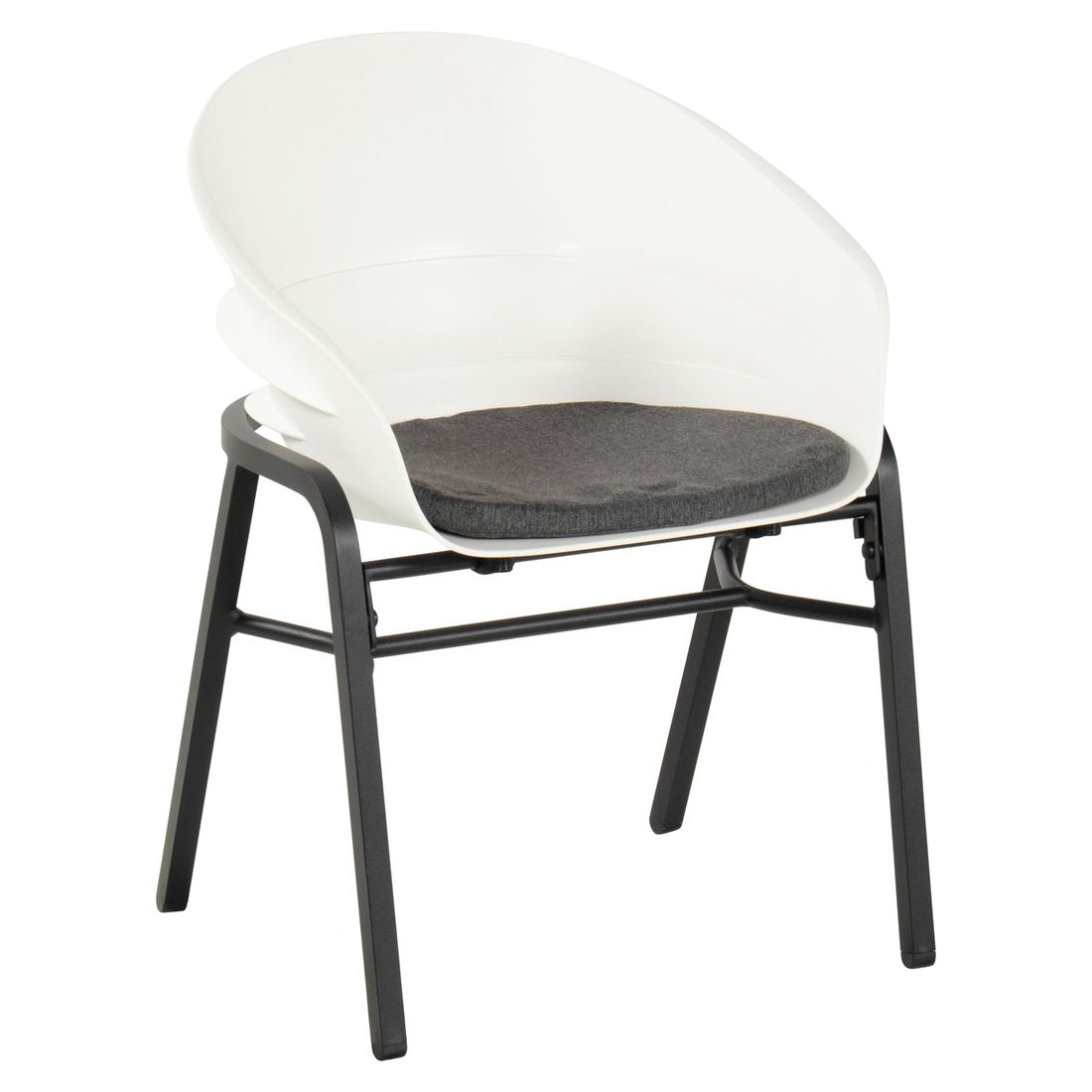 Hagestol med armlener Tubb aluminium/plast høydejusterbar - Hartman bakside