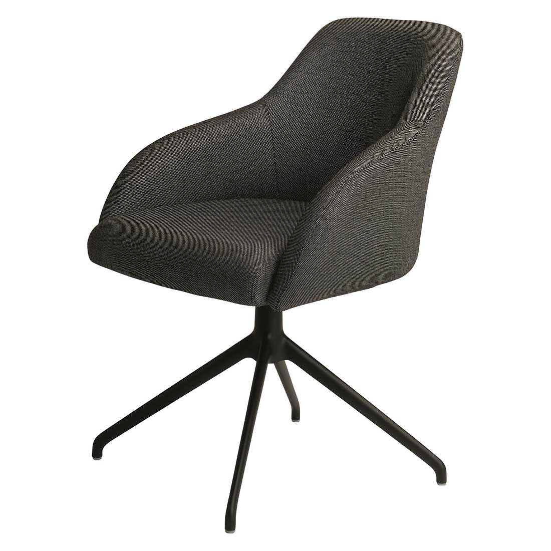 Hagestol med armlener Turn dreibar aluminium 63 cm detalj av stoff