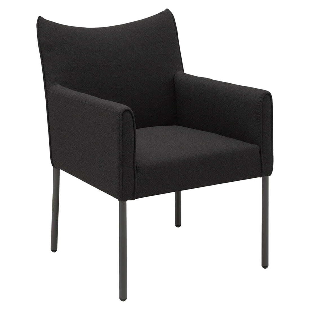 Hagestol med armlener Miami aluminium/Sunbrella sett forfra