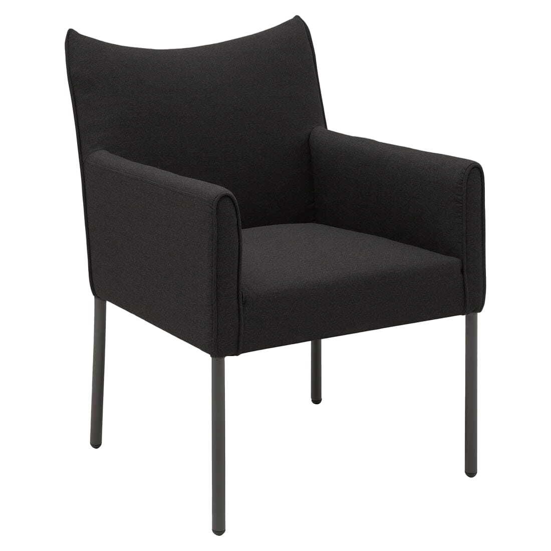Hagestol med armlener Miami aluminium/Sunbrella sett forfra