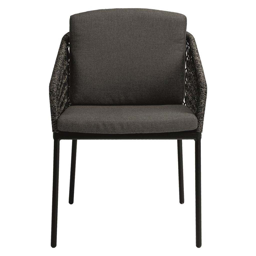 Hagestol med armlener Odea aluminium tau 58x64 cm bakside