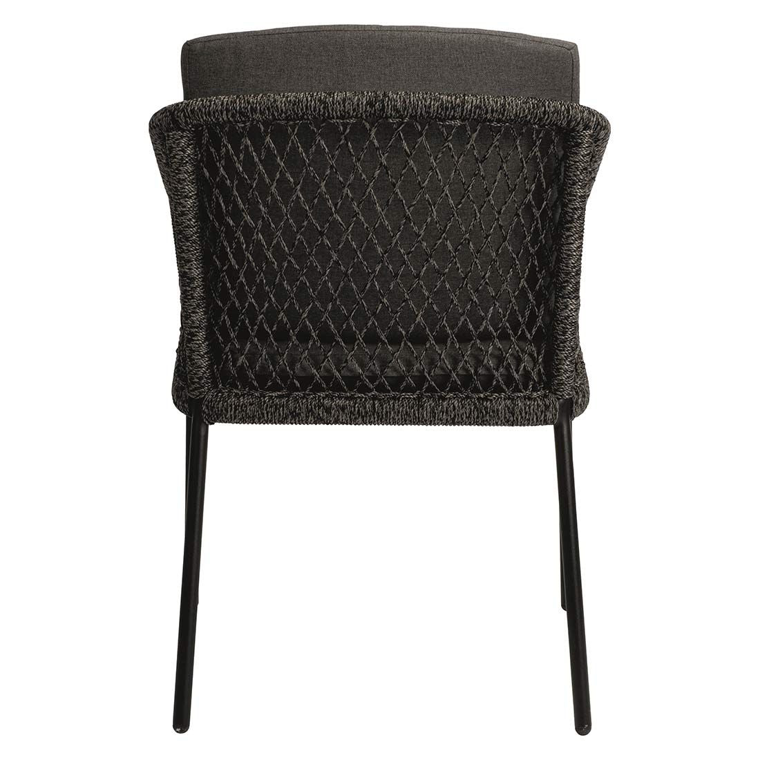 Nærbilde av armstøtte på Hagestol med armlener Odea aluminium tau 58x64 cm