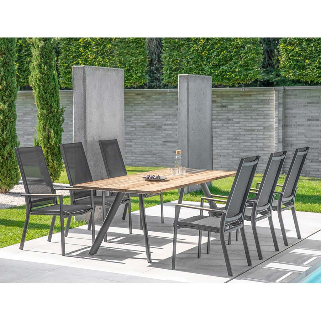 Hagestol Palos Flex regulerbar aluminium/textilen justerbar rygg