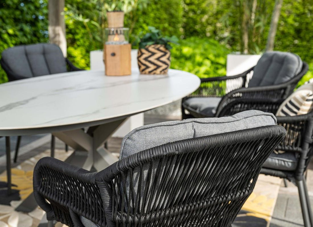 Hagestol Pescara aluminium/tau med puter - Garden Impressions