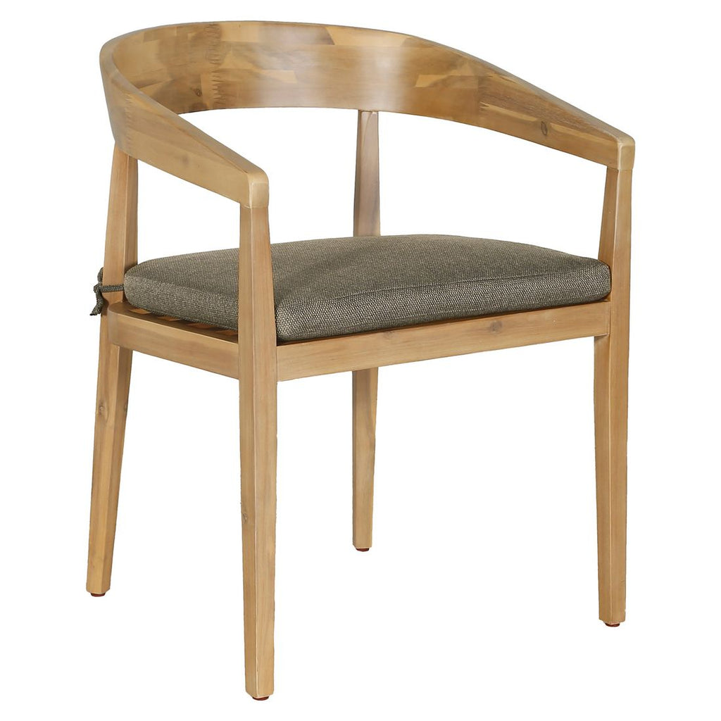 Hagestol Sanjo akasie med sittepute 57x51 cm forfra
