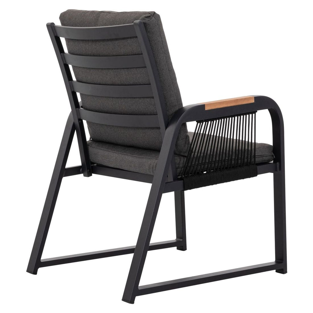Sideprofil av Hagestol med armlener Siena aluminium tau med puter - OUTLIV