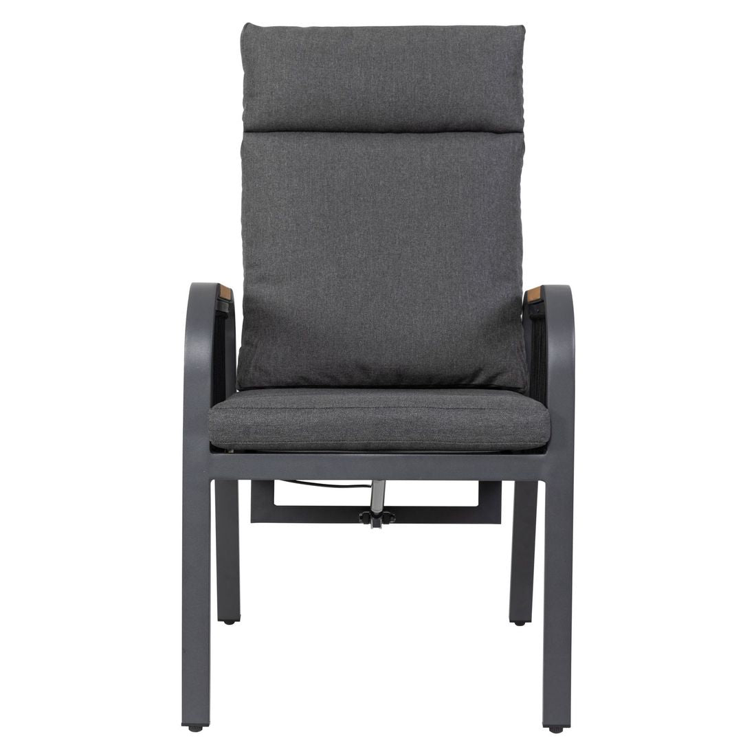 Hagestol med armlener Siena regulerbar aluminium tau - montert i hage