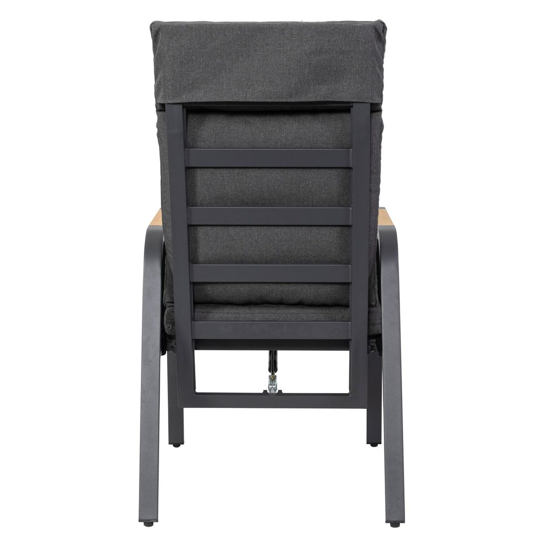 Hagestol med armlener Siena regulerbar aluminium tau - sett fra siden