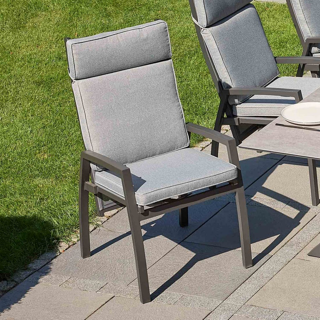 Hagestol Sondrino aluminium regulerbar rygg bakside