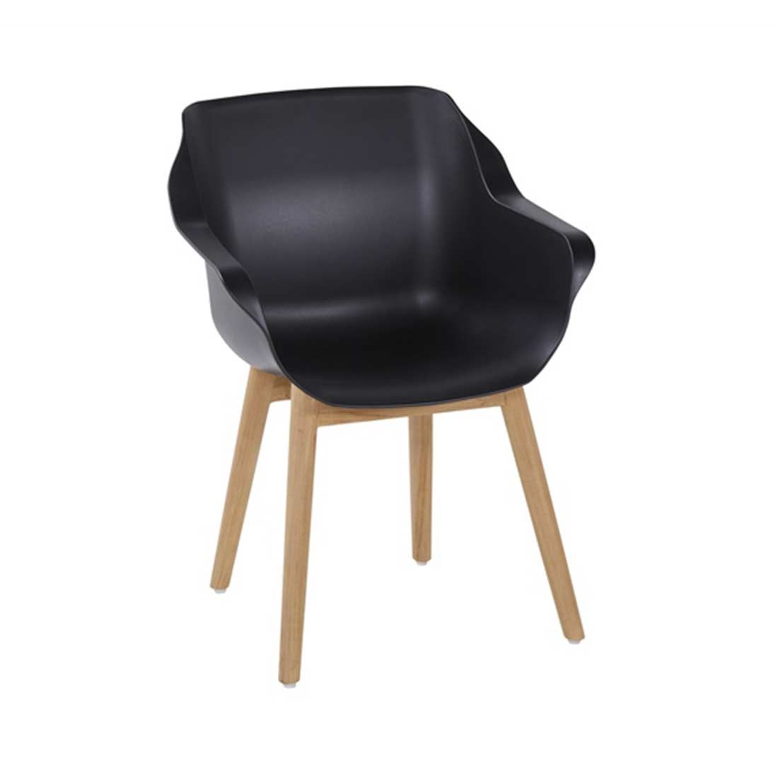 Hagestol Sophie teak/plast 62x59 cm - Hartman sett forfra