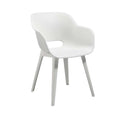 Hagestol Split plast hvit 57x56 cm sett forfra
