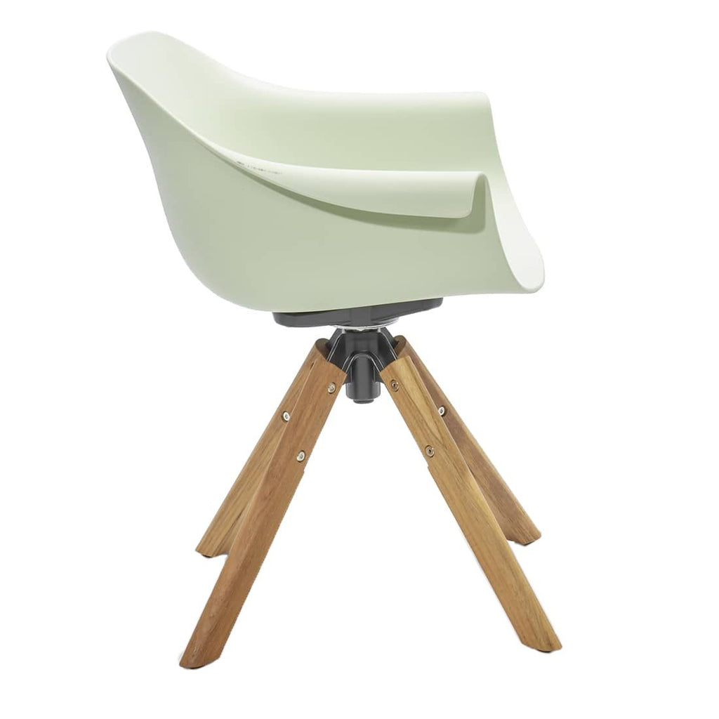 Hagestol Stockholm dreibar teak/plast bakside