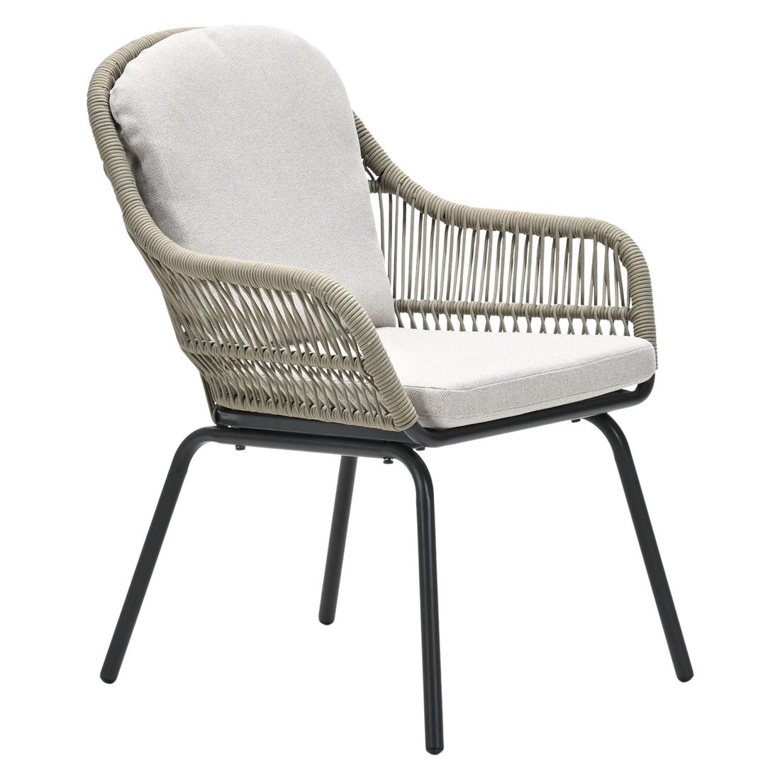 Hagestol Triton aluminium med puter sett forfra