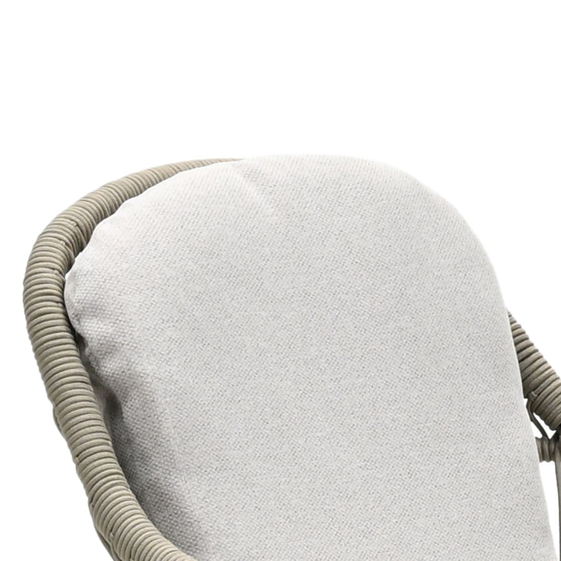 Hagestol Triton aluminium med puter i Carbon Black og Desert Sand