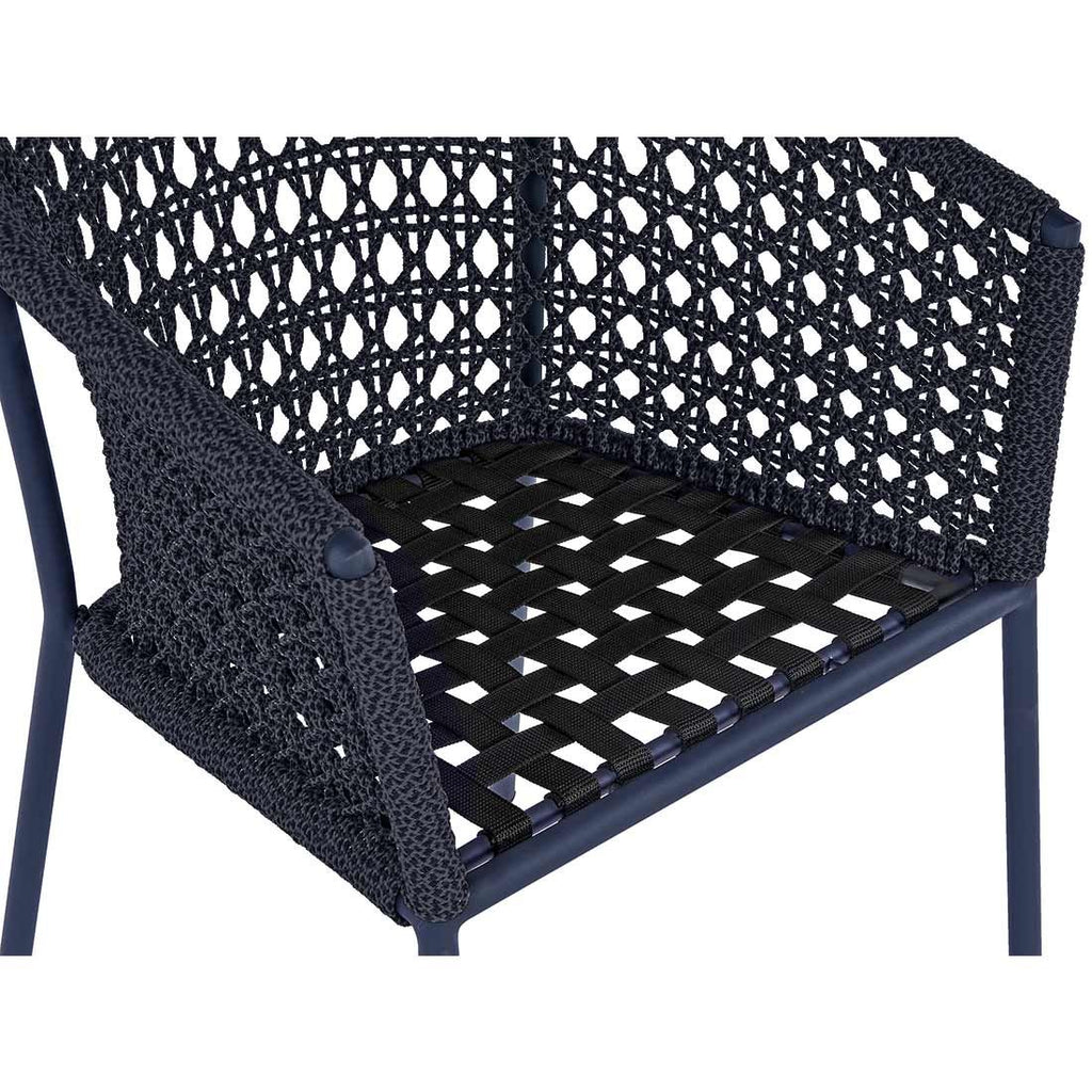 Hagestol Zui aluminium med tau og sittepute med moderne design