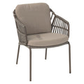 Hagestol Capalbio rustfritt stål tau olefin 63x67 cm forfra